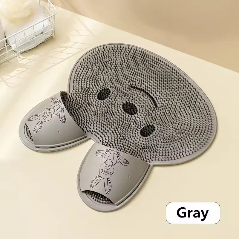 Back massage brush for shower