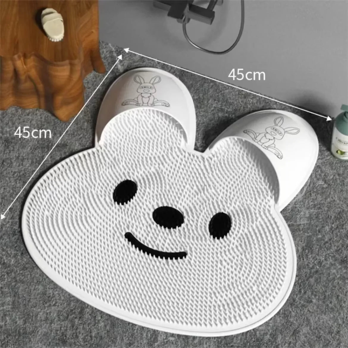 Back massage brush for shower