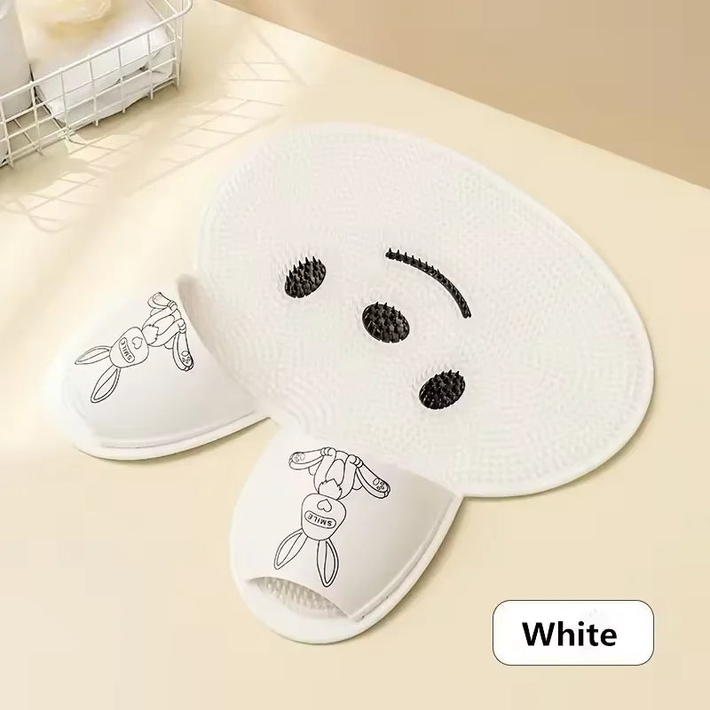 Back massage brush for shower