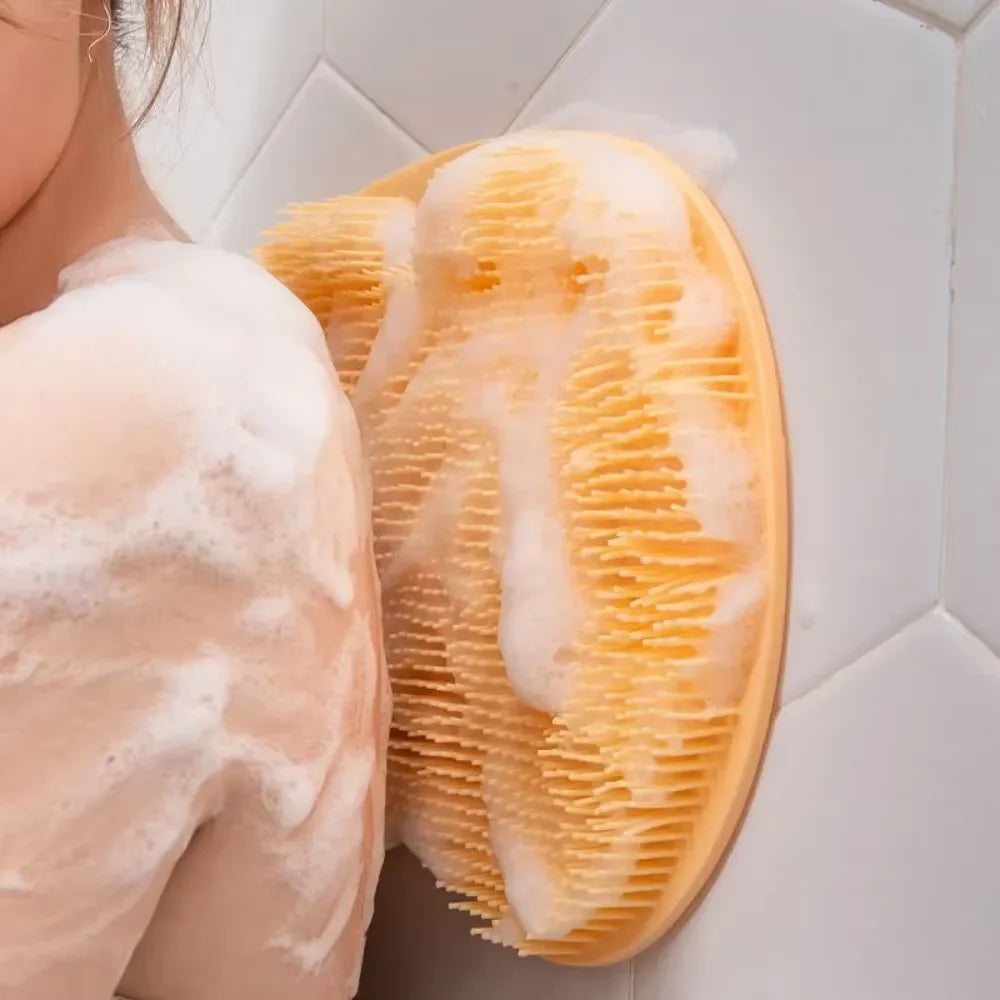 Back massage brush for shower