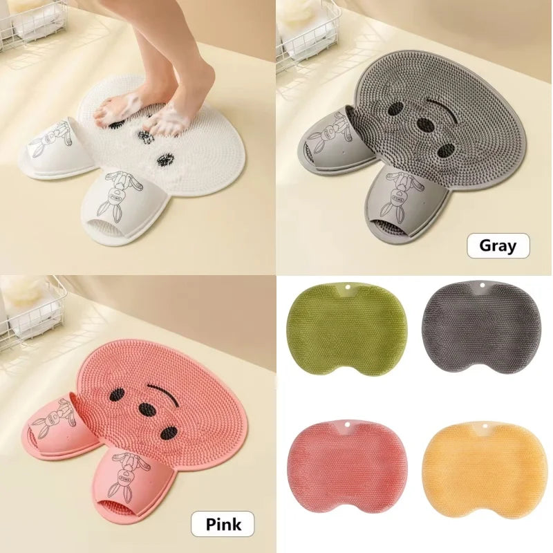 Back massage brush for shower