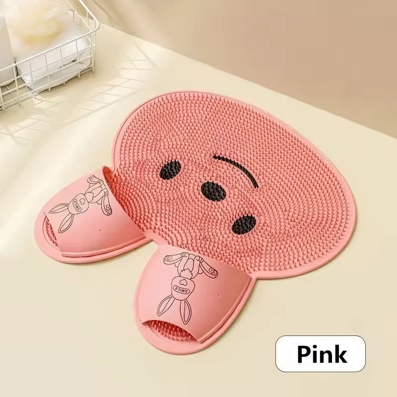Back massage brush for shower