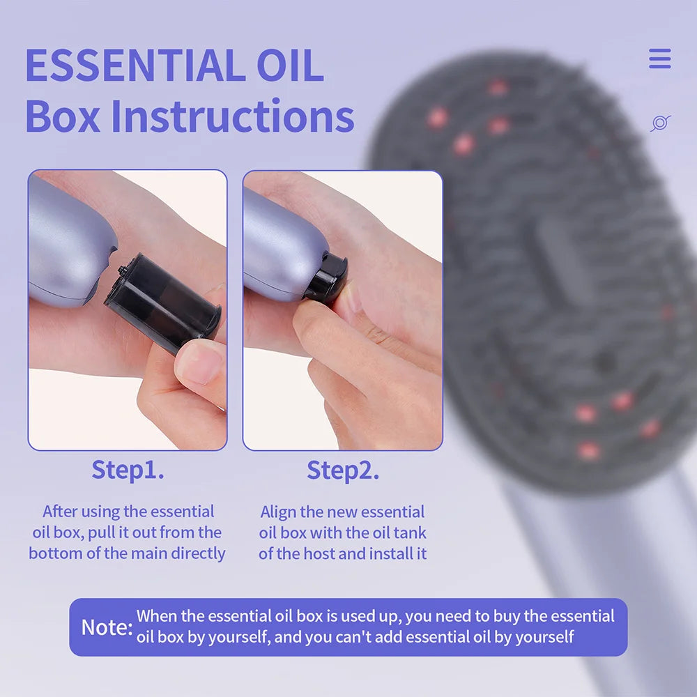 Vibrating Hair Brush Massager Head Hair Spray Hair Oil Applicator Tool