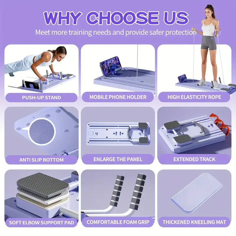 Pilates Balance Board with Resistance Bands